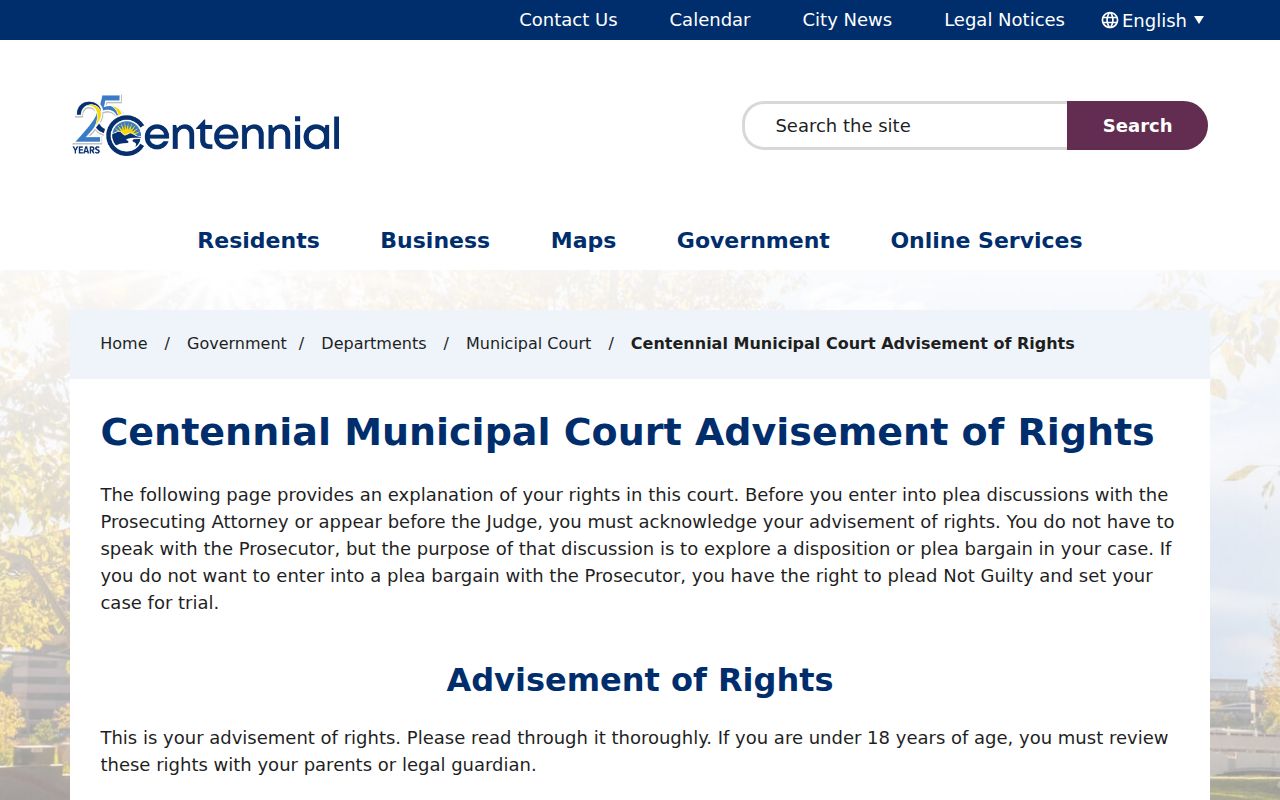 Centennial court records advisement and sealing rules